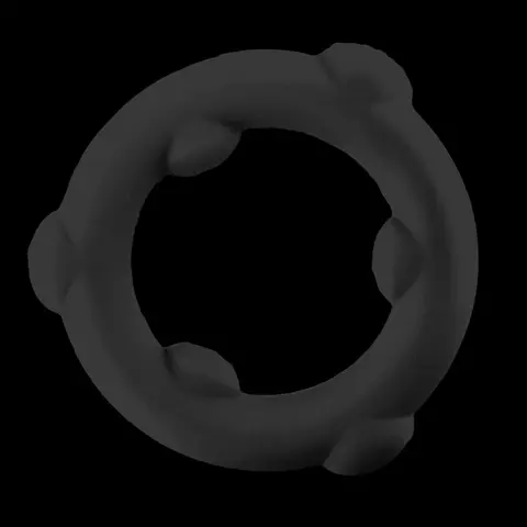 Oxballs Spinner Single Silicone Ring in Black