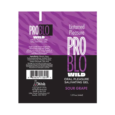 ProBlo Wild Oral Pleasure Salivating Gel Sour Grape 1.5 oz.