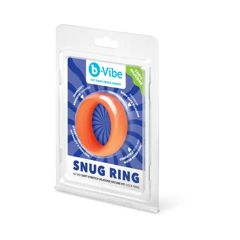 b-Vibe Snug Ring 40mm Snug Fit Silicone C-Ring in Orange