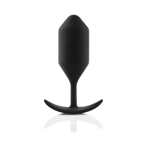 b-Vibe Snug Plug 4 Weighted Silicone Anal Plug in Black