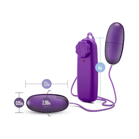 B Yours Double Pop Eggs Remote-Controlled Dual Bullet Vibrator in Plum