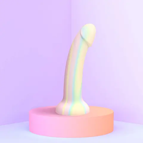 Love to Love Dildolls Fantasia Glow-in-the-Dark 7 in. Silicone Dildo Pastels