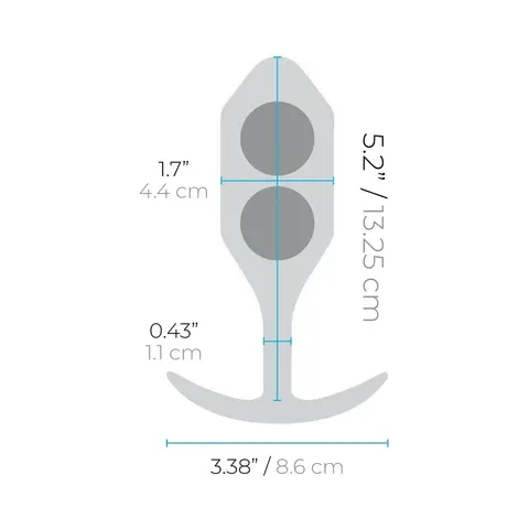 b-Vibe Snug Plug 4 Weighted Silicone Anal Plug in Navy
