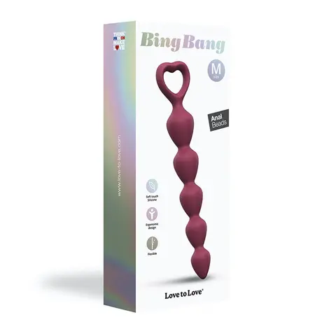 Love to Love Bing Bang Silicone Anal Beads Prune Medium