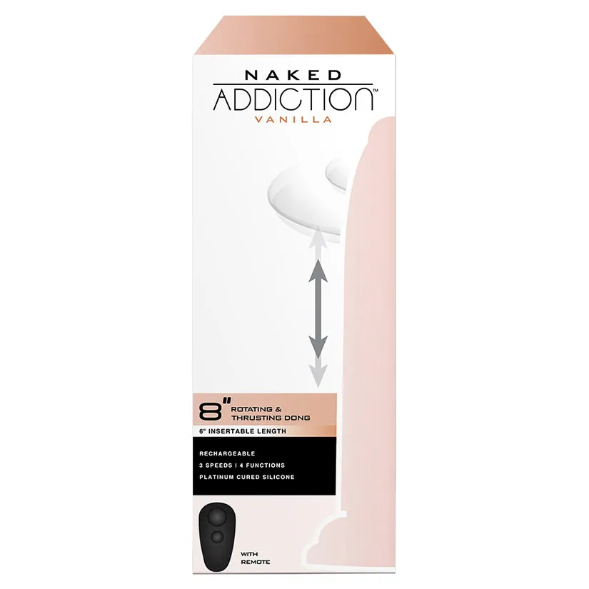Naked Addiction Rotating & Thrusting Dong Vanilla 8 in.