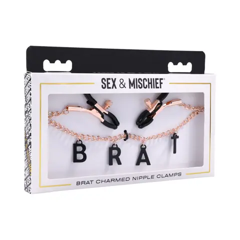 Sportsheets Sex & Mischief Brat Charmed Nipple Clamps