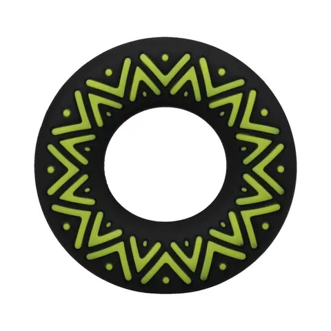 Polynesian Pleasures Hula Loops Silicone Tribal C-Ring 35mm Yellow/Black
