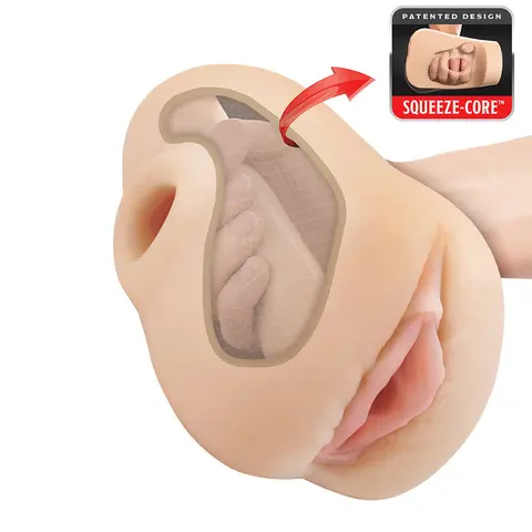 PDX Plus Pussy Pounder Squeeze Stroker in Light