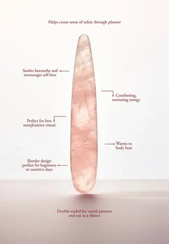 Chakrubs Heart Slim Rose Quartz Wand
