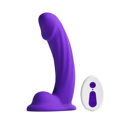 Colours Curve Vibrating 6 in. Dildo in Purple