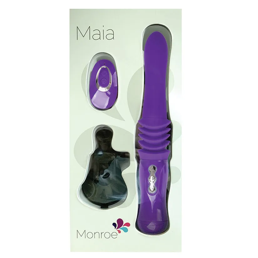 Maia Monroe Thrusting Portable Love Machine Purple 15 in.