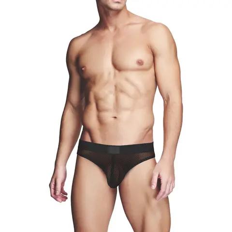 Prowler RED Fishnet Assless Brief Black 2XL