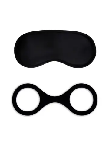silicone cuffs with eye mask