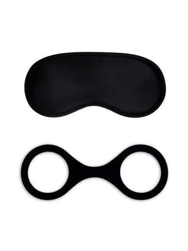 silicone cuffs with eye mask