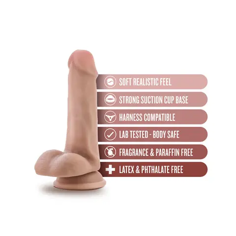 Dr. Skin Dr. Jeffrey Realistic 6.5 in. Dildo with Balls in Beige