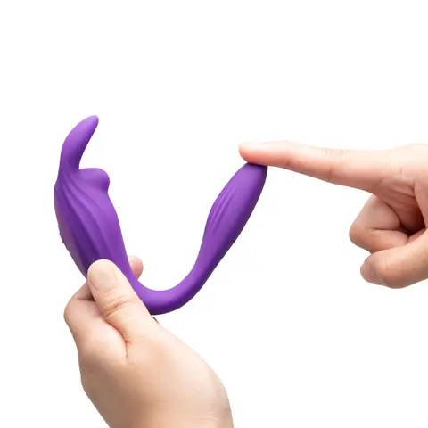 Together Seamless Silicone Textured Wearable Rabbit Vibrator with Remote Control