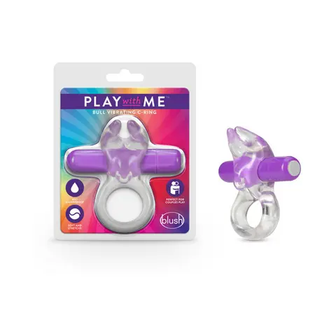 Play with Me Bull Vibrating C-Ring in Purple