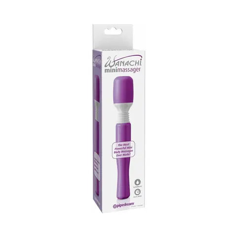 Mini Wanachi Waterproof Massager Flexible Silicone Wand Vibrator in Purple