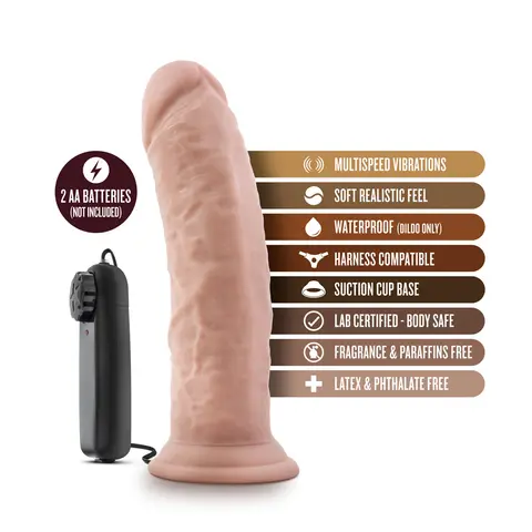 Dr. Skin Dr. Joe Realistic 8 in. Vibrating Dildo in Beige