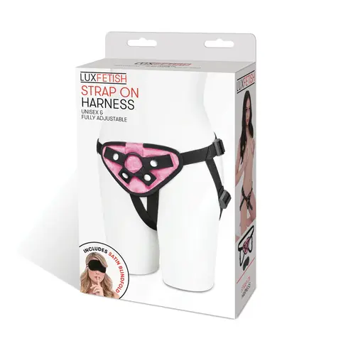Lux Fetish Neoprene Strap-On Harness in Pink
