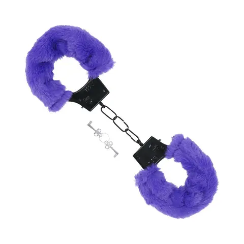 Merci Fluff Cuffs in Violet