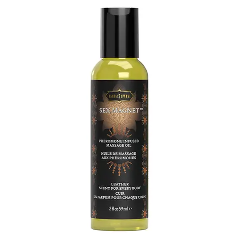 Kama Sutra Sex Magnet Massage Oil Leather 2 oz.