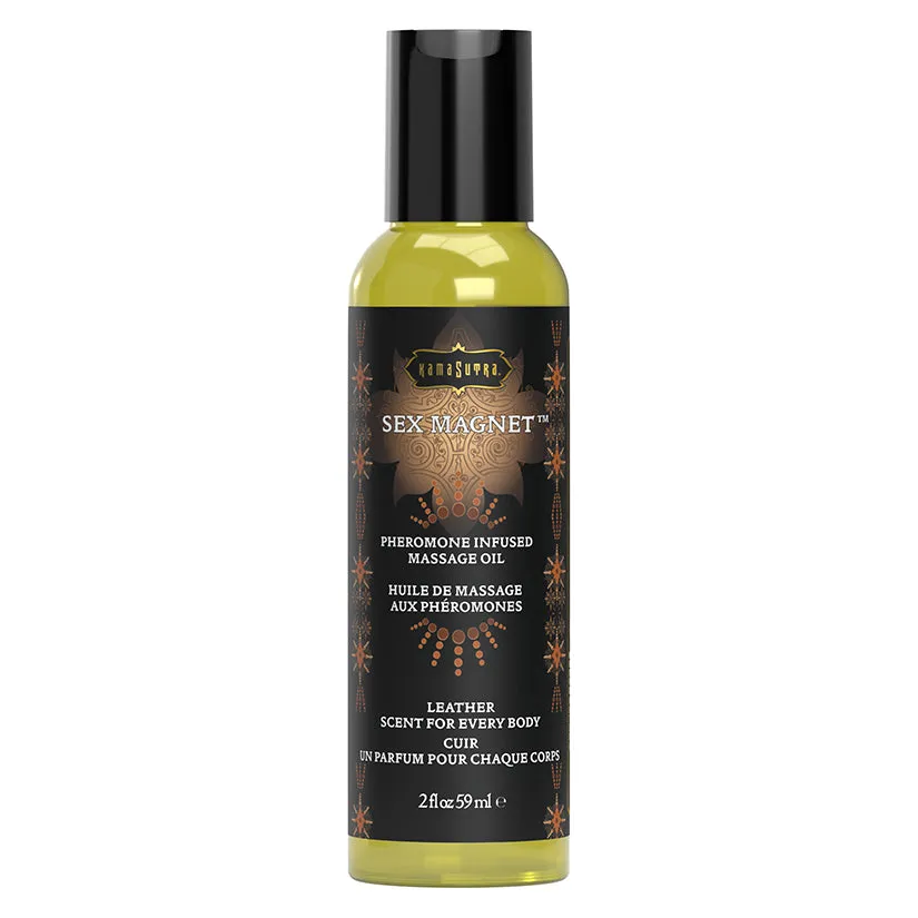 Kama Sutra Sex Magnet Massage Oil Leather 2 oz.