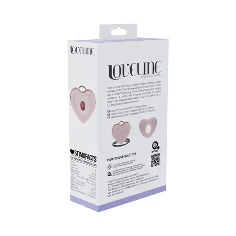 LoveLine Luvie AirTapTech Rechargeable Vibrator Waterproof in Pink
