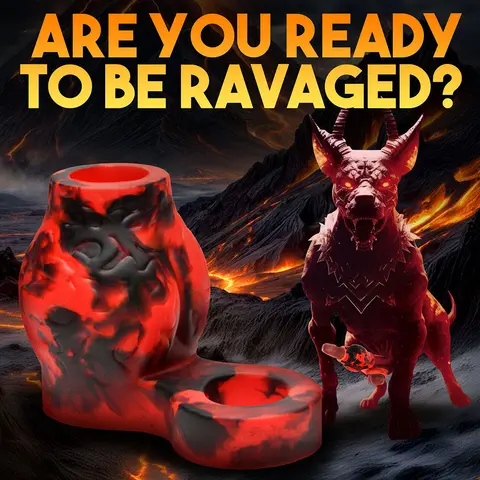 Creature Cocks Hell Hound Silicone Girth Enhancer with Ball Strap M