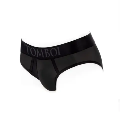 SpareParts Tomboi Cover Brief Style Underwear Harness Nylon Black/Black M