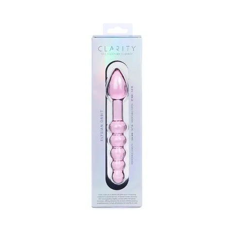 Clarity Elysian Orbit Blush Glass Dildo