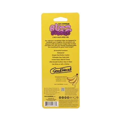 GoodHead Buzz Buddies 5 in. Muti-Speed Vibe Bananas