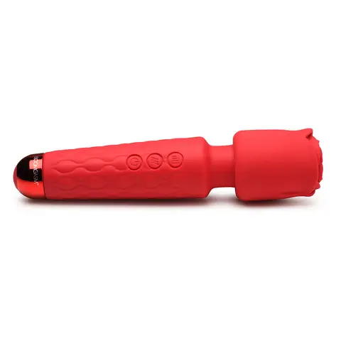 Bloomgasm Pleasure Rose 10X Silicone Wand with Rose Attachment