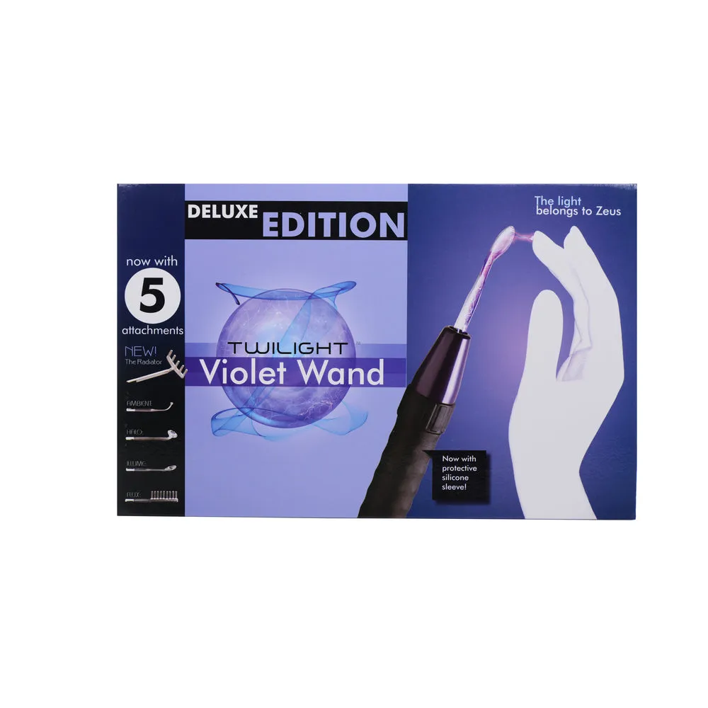 Zeus Electrosex Deluxe Edition Twilight Violet Wand With 5 Attachments