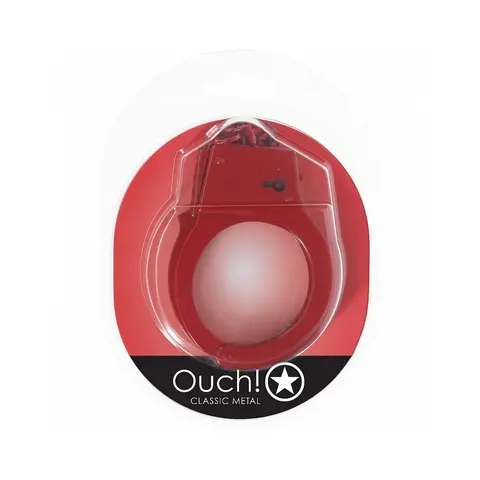 Ouch! Classic Metal Handcuffs in Red