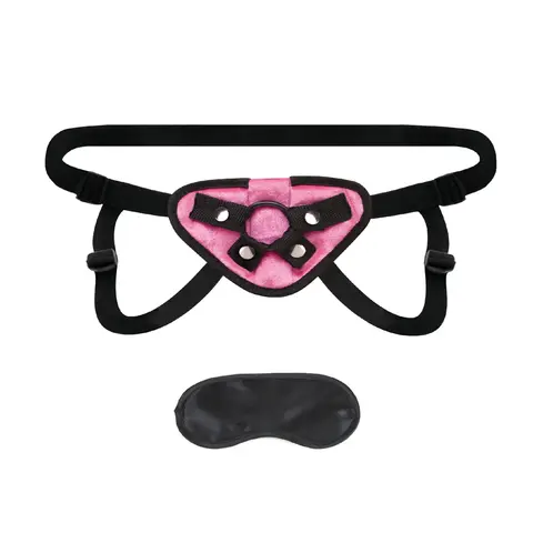 Lux Fetish Neoprene Strap-On Harness in Pink