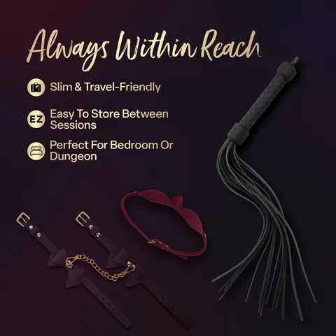 Temptasia Ardor Flogger in Black