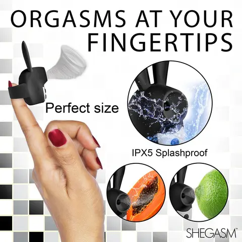 Shegasm Sucky Bunny Clit Stimulator in Black