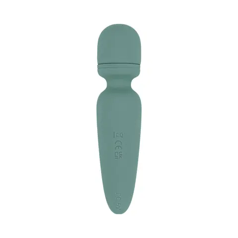 Evolved Rumble Wand Rechargeable Vibrating Mini Wand Silicone Green