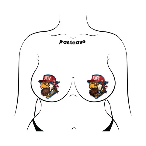 Pastease Patriotic Born Free Red White & Blue American Glory Eagle Nipple Covers