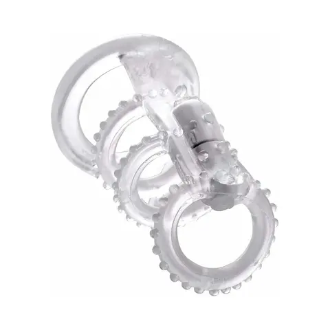 Fantasy X-tensions Vibrating Cock Cage Clear