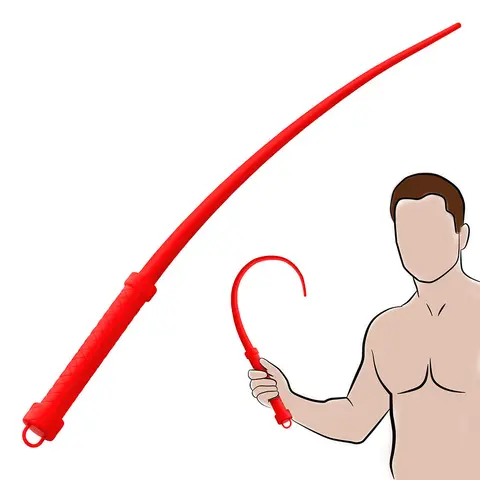 Master Series Viper Tail Silicone Whip in Red