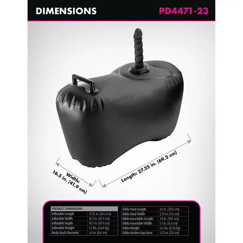 Fetish Fantasy Series Body Dock Inflatable Love Seat Black