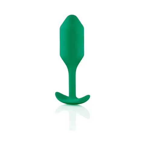 b-Vibe Snug Plug 2 Weighted Silicone Anal Plug in Green