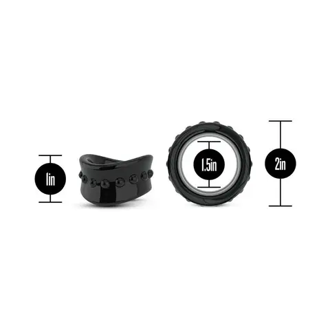 Stay Hard Beef Ball Stretcher 1.5 in. Black