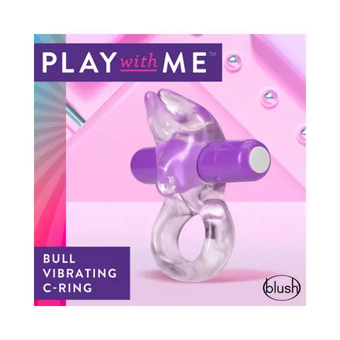 Play with Me Bull Vibrating C-Ring in Purple