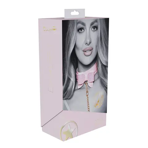 Ouch! International Paris Collection Collar with Leash in Pink