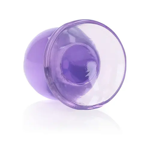RealRock Crystal Clear 3.5 in. Anal Plug in Purple
