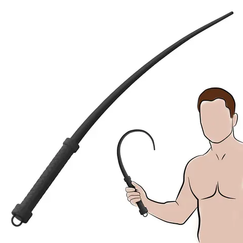 Master Series Viper Tail Silicone Whip in Black