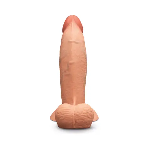 b-Vibe Slipskin Realistic Silicone Dildo 8 in. Girthy in Mocha